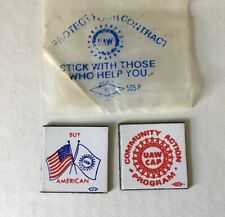 Vintage UAW United Auto Workers Union Fridge Magnets BUY AMERICAN picture