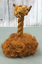 Vintage BRAIDED TWIST Hand Crafted MONSTER DRAGON Frayed ROPE Nomadic FOLK picture