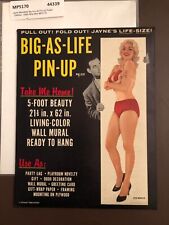 RARE Big as Life Jayne Mansfield PIN UP 5 Foot WALL MURAL Sealed picture