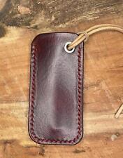 Custom Handmade Leather Slip Sheath Pouch for Folding Knives picture