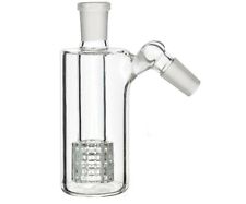 14mm Ash Catcher 45 Degree Glass Water Bong 45 degree Thick Pyrex Glass Bubbler picture