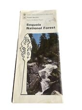 Vintage Map Sequoia National Forest Service US Dept of Agriculture 1981 picture