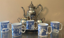 VINTAGE *THE SPODE BLUE ROOM COLLECTION CHRISTMAS MUGS NUMBERED 1-5 SERIES #351 picture
