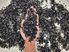 Tumbled Black Obsidian Crystal Tiny Chips Loose Gemstone Undrilled Beads Bulk picture