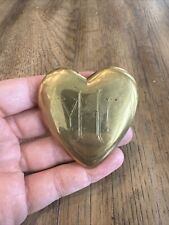 Vintage James Avery Brass Heart Paperweight Engraved picture