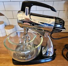 Vintage Sunbeam Mixmaster Model 12C with 2 Glasbake Glass Bowls Works Great picture