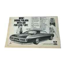 1970 Dodge Polara Original Vintage Print Ad picture