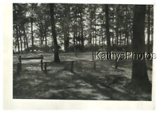 FOUND B&W PHOTO H_0922 TWIN LAKES, PARKED CARS AND TREES picture