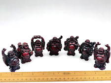 Set Of 7 Miniature Historical  Buddha Asian Resin Figures picture