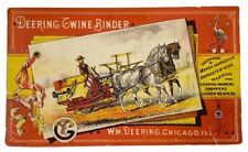 ANTIQUE MERCHANT’S TRADE CARD – DEERING TWINE BINDER, CHICAGO IL, 1890’S picture