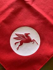 Vintage Mobil Oil & Gas Bandana Handkerchief Pegasus Advertising Red 21 x 21 picture