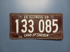 1959 Illinois IL License Plate 133 085 picture
