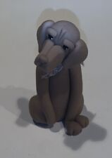 Vintage Cecile Dog Puppy Figurine Cecile Baird Hand Sculpted Signed 4” Hound picture