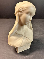 VINTAGE Laszlo Ispanky Porcelain Beige Female Woman Bust Figurine 4.5