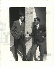 1968 Press Photo Up With People cast take a moment to talk in the warm sun picture