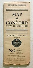 1931 Street & Business Map City Of Concord, NH Hubert Coal Co. picture