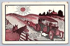 J94/ Interesting Postcard c1910 Ford Comics Witt Signed Plow Farming 403 picture