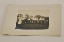Vintage Real Photo Postcard Large Group of Adults Unmailed picture