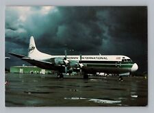 Aviation Airplane Postcard Evergreen International Airlines Lockheed Electra O7 picture