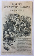 1855 magazine engraving ~ THE HISTORY AND MYSTERY OF TOBACCO picture
