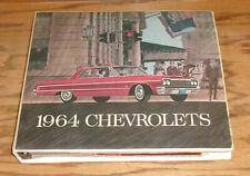 Original 1964 Chevrolet Dealer Sales Showroom Album Data Book Corvette Impala SS picture