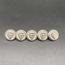 Vintage Waterbury Buttons Crest Nobility Silver Tone Lot Of 5 U.S.A picture