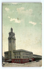 Waukee Station Railroad Train Minneapolis Minnesota MN Clock Tower VTG Postcard picture