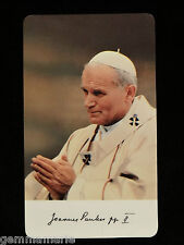 Vintage Pope John Paul the II Signature Photo icon Holy Prayer Card picture