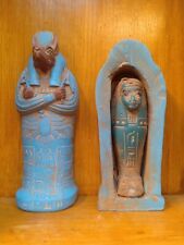 Rare Antique Sarcophagus of God Anubis with Ushabti Ancient Egyptian Antiques BC picture