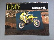 1983 Suzuki RM60 RM80 Dirt Motorcycle Bike Vintage Sales Brochure Folder picture