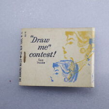 Draw Me Contest Vintage Art Mail In Matchbook Cover Unstruck picture