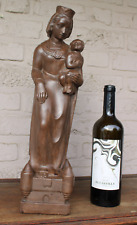 Antique  ceramic Burchtgravinne belgian saint statue religious picture