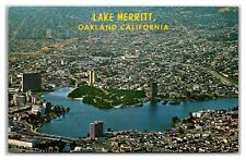 Oakland, CA California, Aerial View & Lake Merritt, Vintage KAISER CENTER picture