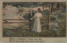 When I Whisper I Love You So Wont You Say Too? Posted Divided Vintage Post Card picture