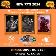 Topps Star Wars Card Trader 1977 2024 New 77s ORANGE Super Rare Set of 44 picture