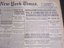 1920 JANUARY 27 NEW YORK TIMES - WASHINGTON LIKELY TO REPORT 3,600 REDS- NT 6765 picture