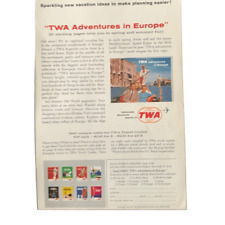 Vintage 1962 TWA Adventures in Europe Ad Advertisement picture