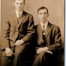 c1910s Michigan Gentlemen RPPC Real Photo Otto Meno Ford Married Feldpausch A140 picture