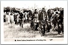 Sioux Indian Dance Ground at Pine Ridge, South Dakota RPPC - Postcard picture