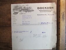 Antique Vintage Ephemera Billhead Scranton PA Dockash Mfg Scranton Stove Works picture