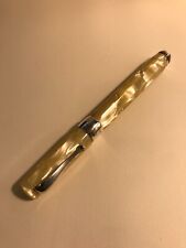 Montegrappa 1912 Ball Pen in Ivory Marble and Sterling Silver Trim picture