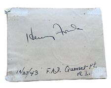 Henry Fonda Autograph 10-27-1943 picture
