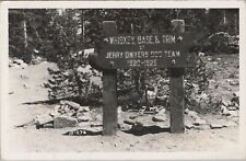 RPPC Dog Sled Team Mono Hot Springs Jerry Dwyer Burial CA photo postcard G852 picture
