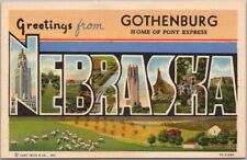 GOTHENBURG, Nebraska Large Letter Postcard 