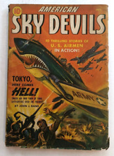 1942 WWII AMERICAN SKY DEVILS PULP MAGAZINE #2 US AIRMEN NORMAN SAUNDERS COVER picture
