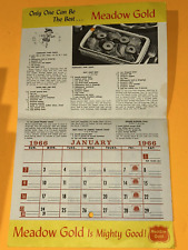 Vintage Meadow Gold Calendar 1966 Vintage Calendar with Recipes picture
