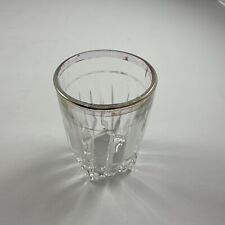*VINTAGE* Federal Glass Shot Glasses Ribbed Faceted Mid Century Modern picture