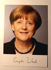 Angela Merkel Ex Chancellor of Germany Official Card Printed Signed Autograph picture