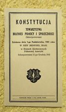 VINTAGE 1957  CONSTITUTION OF THE POLISH BENEFIT & SOCIAL SOCIETY INC. picture