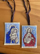 Scapulars of Our Lady of Mt. Carmel (traditional) Sacred Heart 2x3inch picture